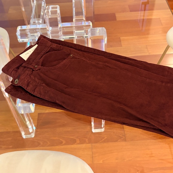 Rag & Bone Maroon Corduroy Slim Straight Pants Men's Size 29 - Picture 6 of 9